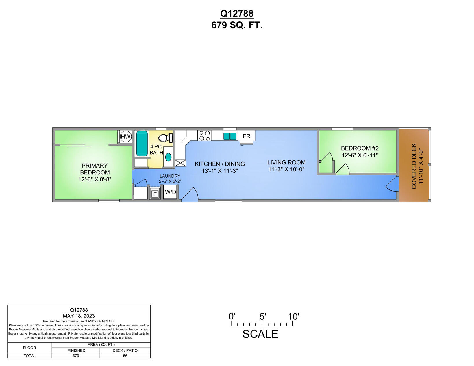2 Bedroom (Small) Q12788 (CUSTOM 14'W) 2 Bedroom (Small) Q12788 (CUSTOM 14'W)